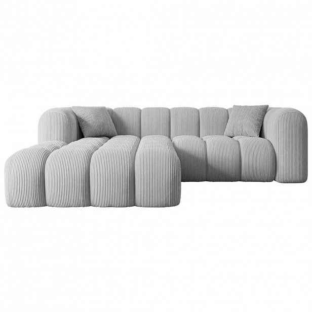 ALTDECOR ROHOVÁ SEDACÍ SOUPRAVA s otomanem vlevo OLEA-L1 – 231 × 173 × 74 cm, šedá