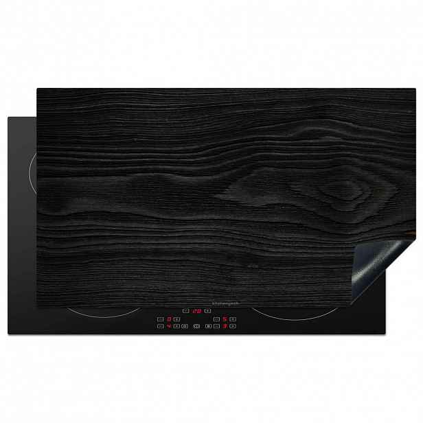 MuchoWow KRYT NA INDUKČNÍ DESKU Černá - vzhled dřeva 91.2x52 cm
