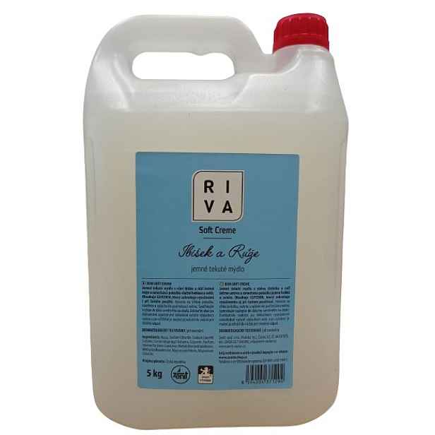 RIVA tekuté mýdlo 5kg SOFT creme ibišek a růže bílé 31136