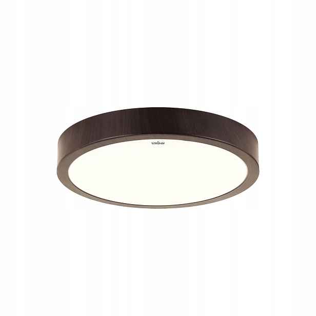 Struhm stropní svítidlo Led koupelnový kulatý 28 cm 18 W IP44 wenge