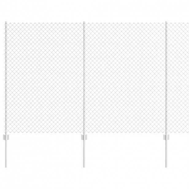 vidaXL Plot s řetězovým odkazem a sloupkem 10 x 1,6 m Pozinkovaná ocel