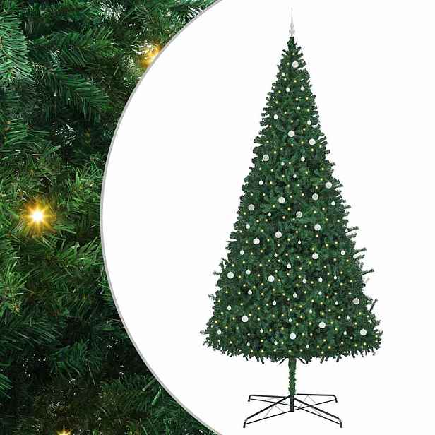 vidaXL Vánoční stromeček Zelená 400 cm PVC