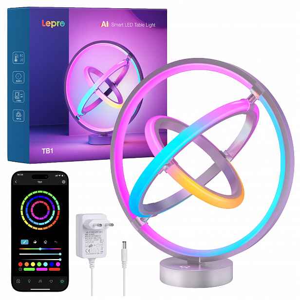 Lepro TB1 Inteligentní Led stolní lampa Rgbic LightGPM 14W WiFi Bluetooth