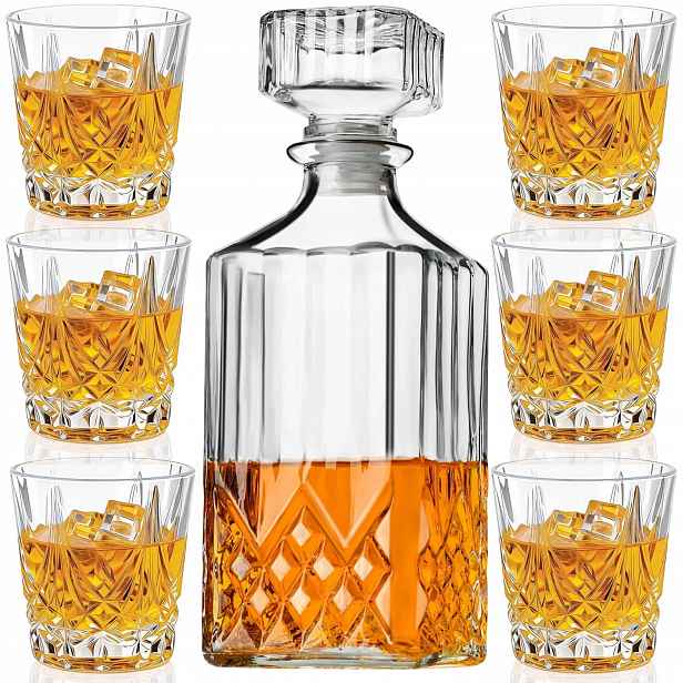 Sada Na Whisky Karafa Jako Dárek +6 Sklenic Do Domu, Baru, Restaurace