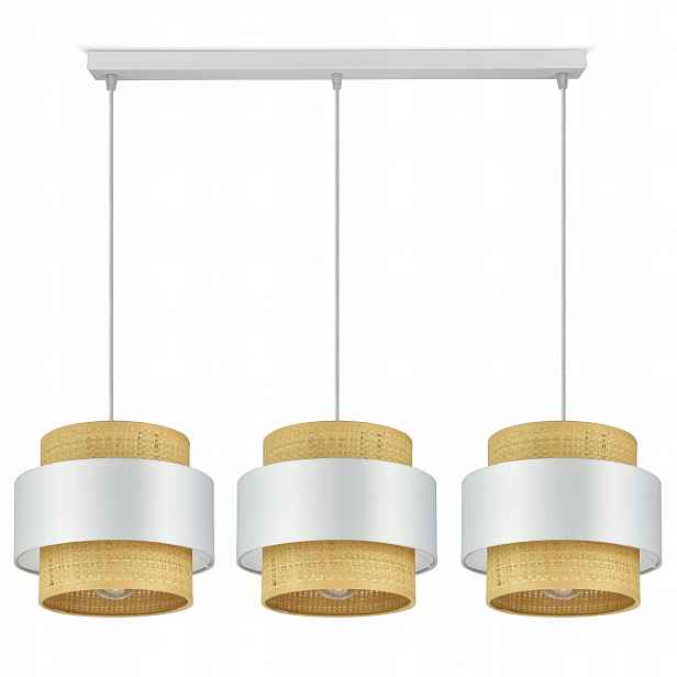 Stropní Svítidlo Lustr Bílá Rattan BZ3 Kleo Led