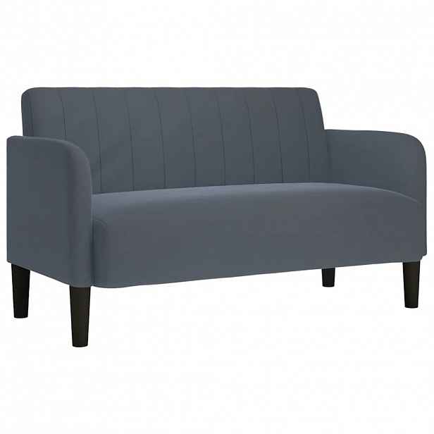 vidaXL Loveseat Sofa Tmavě šedá 109 cm samet