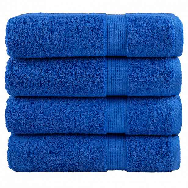 vidaXL Prémiové ručníky SOLUND 4 ks modré 50x100 cm 600 g/m²
