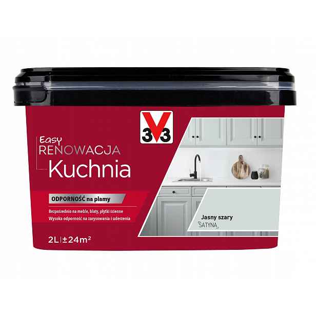 V33 Easy Renovace Kuchyně Světle šedá Satén 2L
