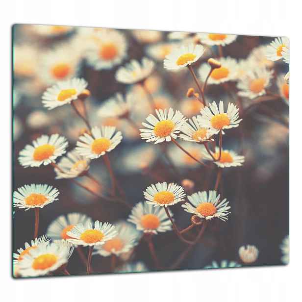 Skleněná Ochranná Deska Panel Lepidlo 65x60 Květiny