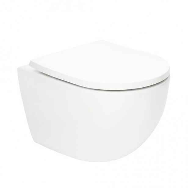 WC s prkénkem softclose závěsné SAT Fusion bílé vírové SATFUS010RTORP