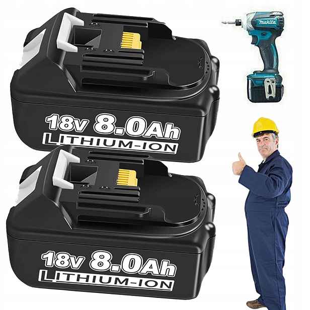 2x Akumulátor Baterie Pro 18V 3000MAH, Náhrada BL1830 BL1840 BL1850 BL1860