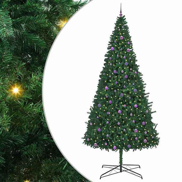 vidaXL Vánoční stromeček Zelená 400 cm PVC