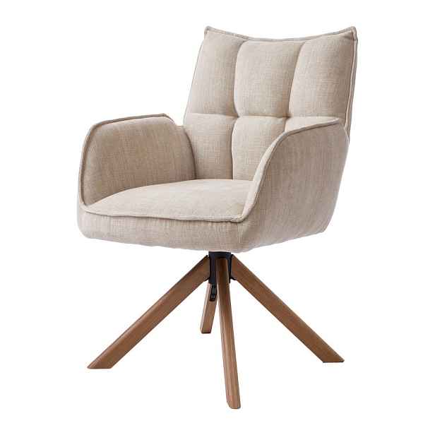 Krémová čalouněná jídelní křesla v sadě 2 ks Marilla – Unique Furniture