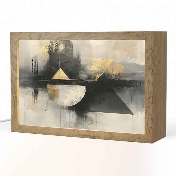 OnlyWow STOLNÍ LAMPA Abstraktní - černá - barva - moderní 30x20 cm