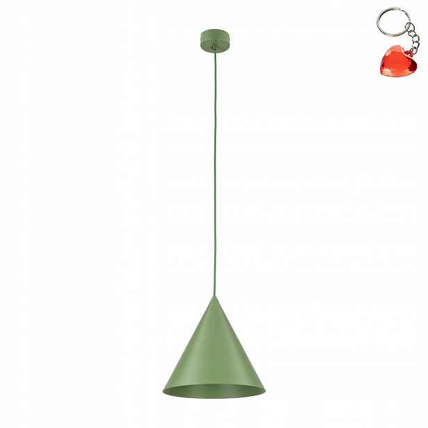 Převis Stropní Svítidlo Zelená Kov Cono E27 Regulace výšky Tk Lighting