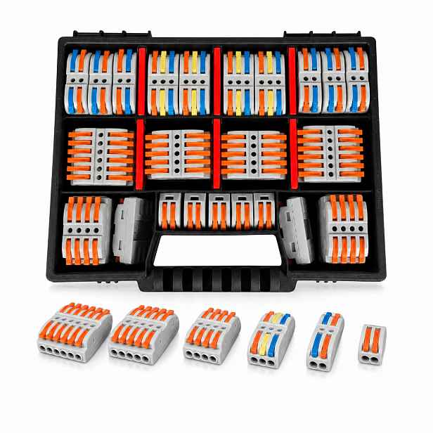 Rychlospojka elektrická spojka Tac 0,08-4 mm² sada komplet box