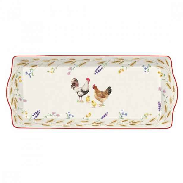 Servírovací podnos, porcelán, 35 x 15 cm, "Country Life" - Easy Life