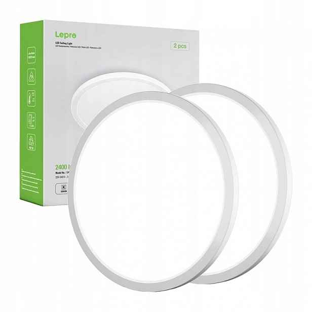 stropní svítidlo Led Lepro 1500038-DW-EU-2 Stropní Svítidlo 18W 1800lm Sada 2ks