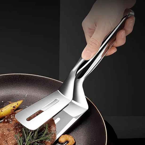 TEMU 1ks Nerezové Rybí Obraceče - Nelepivé, Ergonomický Obracející Ryby & Steak, Perfektní pro Venkovní BBQ & Použití v Kuchyni, Bezpečné pro