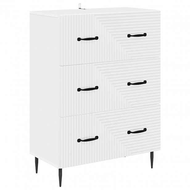 vidaXL Skříň se zásuvkami Bílá 66 x 34,5 x 89,5 cm Kompozitní dřevo