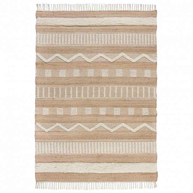 Flair Rugs RUČNĚ TKANÝ KOBEREC, 170/120 cm krémová, přírodní barvy