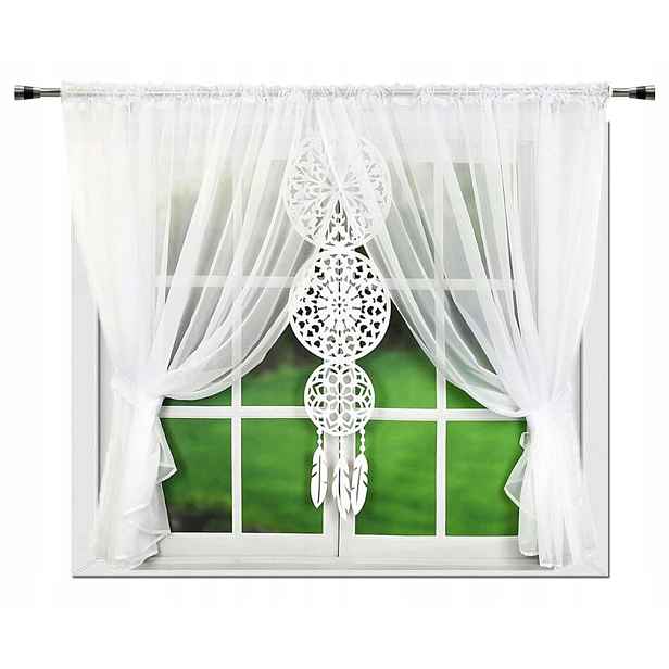 Set Záclona Voál Panel Lapač Snů 400x150 Bílý