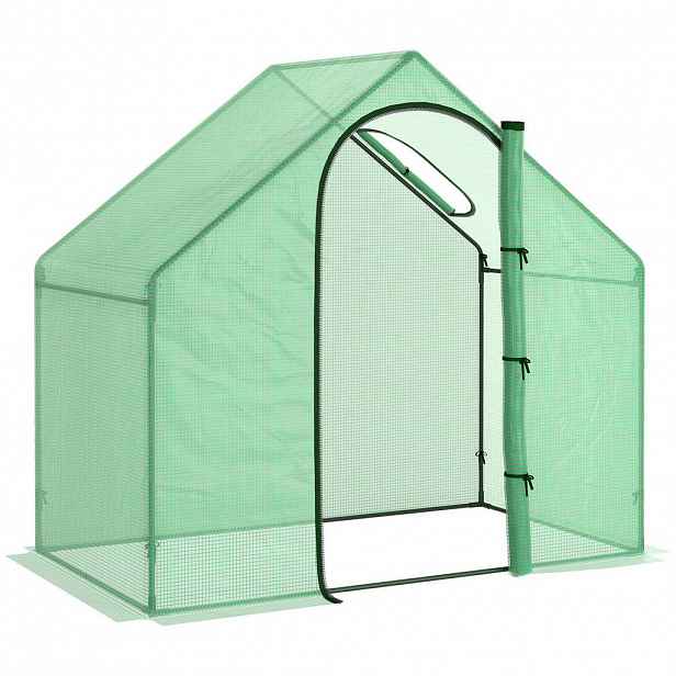 Outsunny FOLIOVÝ SKLENÍK, zelený, ocel, PE plast