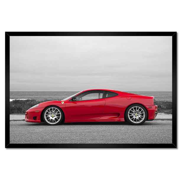 Plakáty v rámu 60x40 Červené ferrari na pláži
