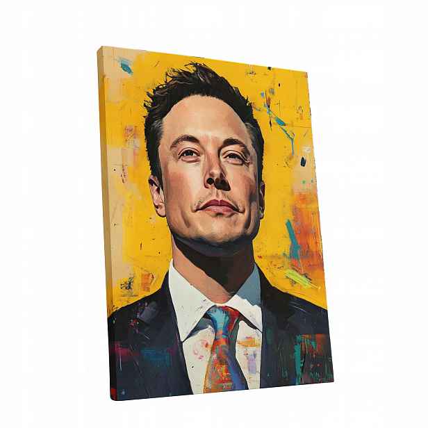 Obraz na plátně Portrét Elon Musk v obývacím pokoji Elona Muska dárek 60x80