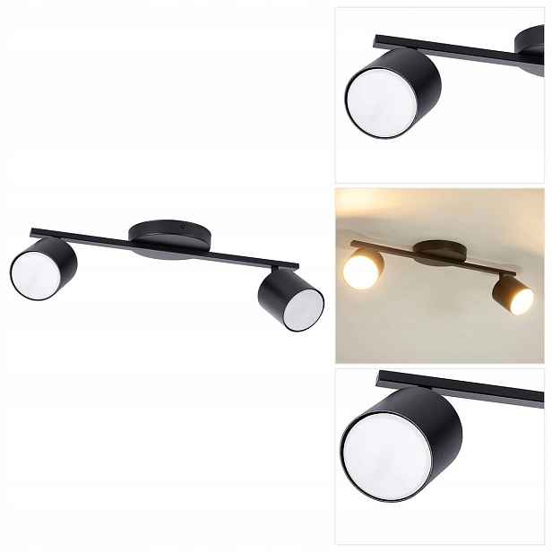 Reflektorová lampa Mila černá v kuchyni s výrazným tvarem Sigma Lighting