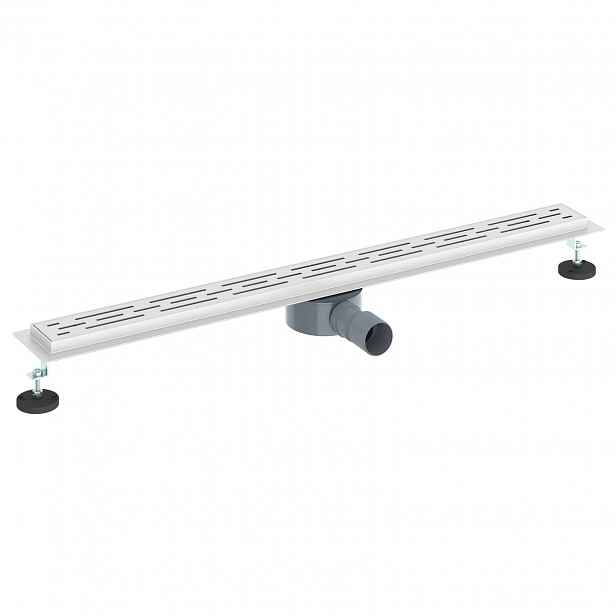 vidaXL Sprchový odtok s lineárním designem a 360° sifonem 90 cm