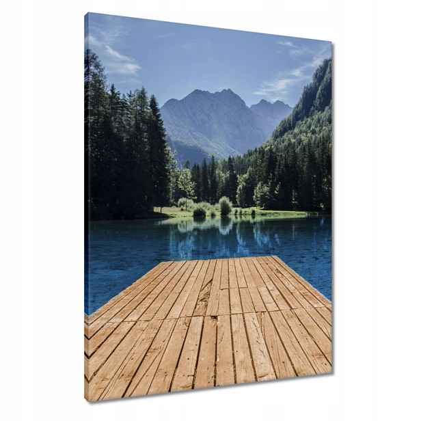 Obrazy 60x80 Dřevěný most v horách