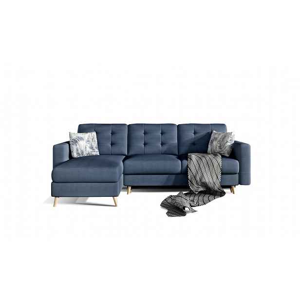 Rohová sedačka ASGARD L Asg 11 univerzální, šedo-modrá