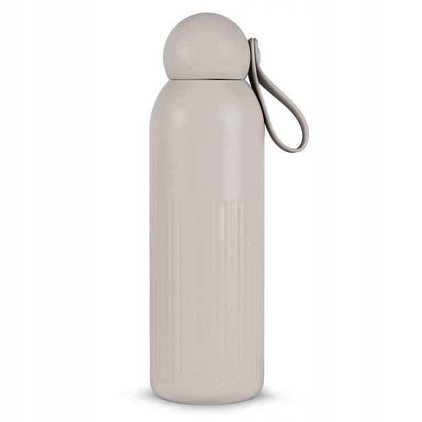 Sagaform Termosová láhev 500 ml Béžová Nerezová Ocel Termos se slámkou