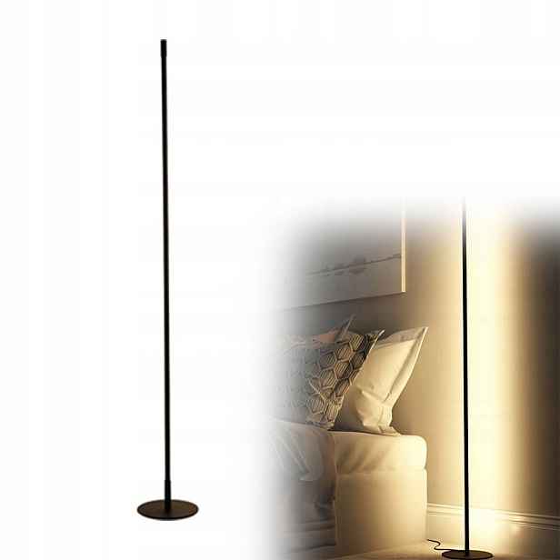 Stojací Led podlahová lampa černá 147 cm 3000K 1100LM