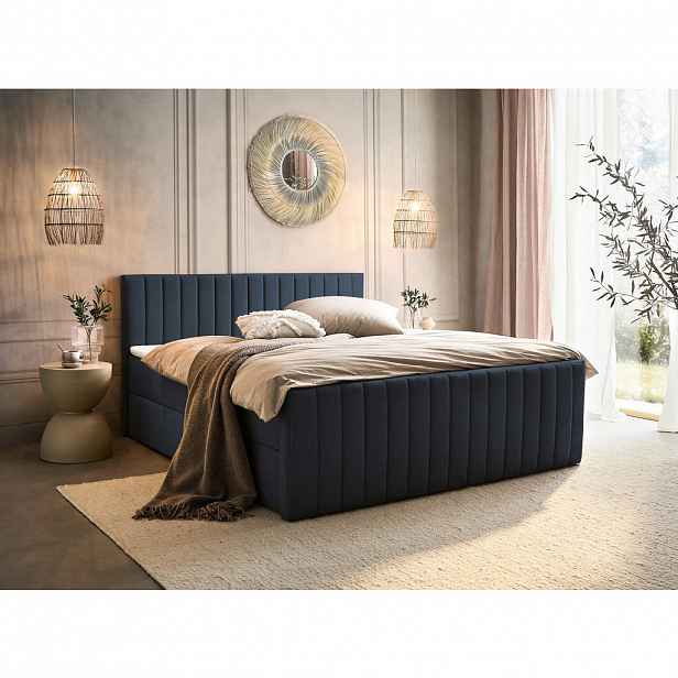 Boxxx AMERICKÁ POSTEL, 180/200 cm, antracitová
