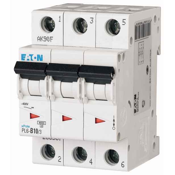 Jistič Eaton PL6-B10/3 6 kA B 10 A