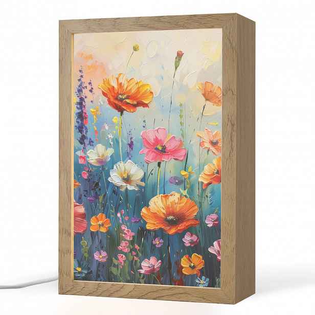 OnlyWow STOLNÍ LAMPA Květiny - Příroda - Akvarel - Umění 20x30 cm