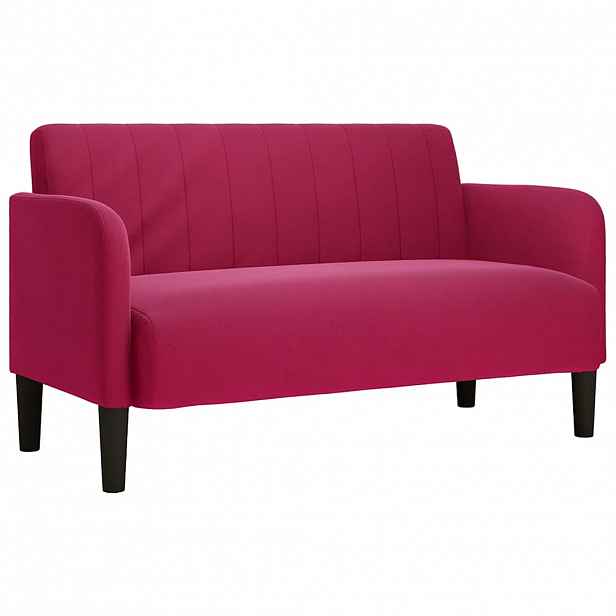 vidaXL Loveseat Sofa vínová 109 cm samet
