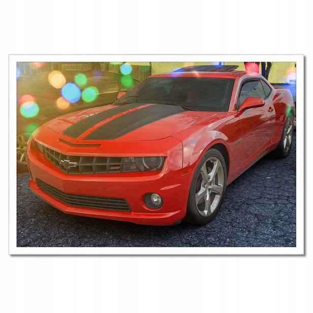 Plakáty v rámu 60x40 Chevy Camaro Ss Červené