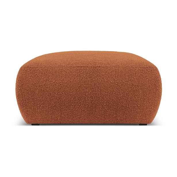 Hnědý taburet z textilie bouclé Molino – Micadoni Home