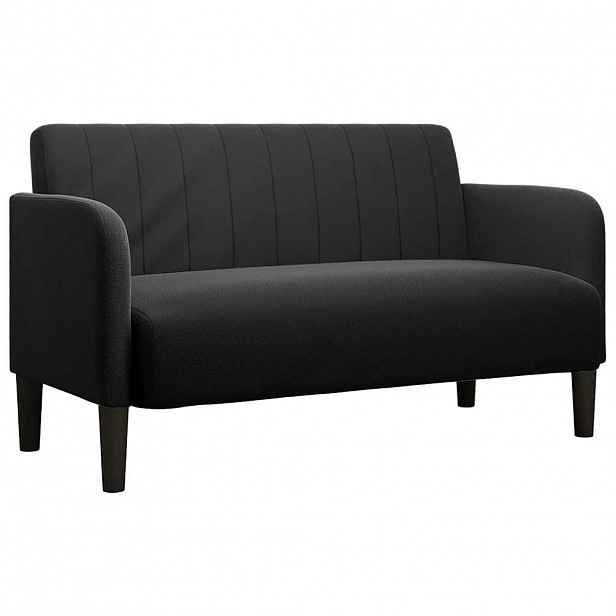 vidaXL Loveseat Sofa Černý 109 cm samet