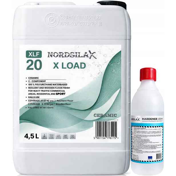 Nordsilax X Load 20 Mat 4,95L profesionální 2K lak na parkety