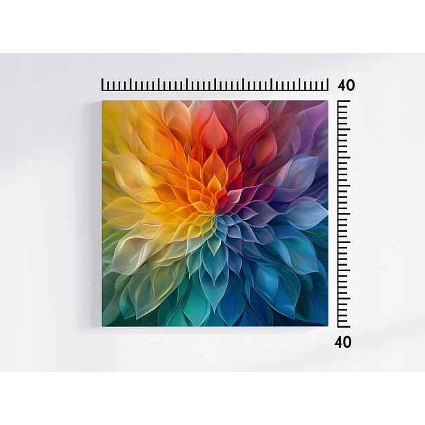 Obraz Na Plátně Canvas Mandala Květina Abstrakce Duha Dekorace 50x50