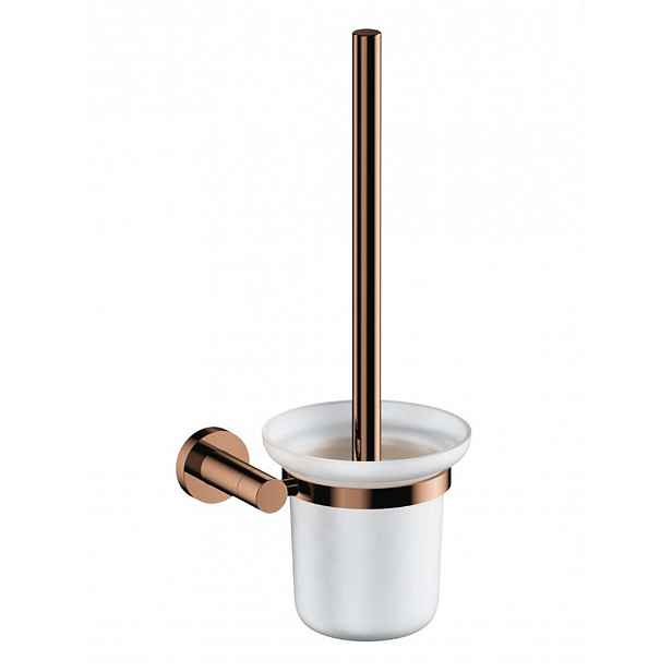 OMNIRES Modern Project - WC štětka nástěnná s držákem, mléčné sklo/měď MP60620CP