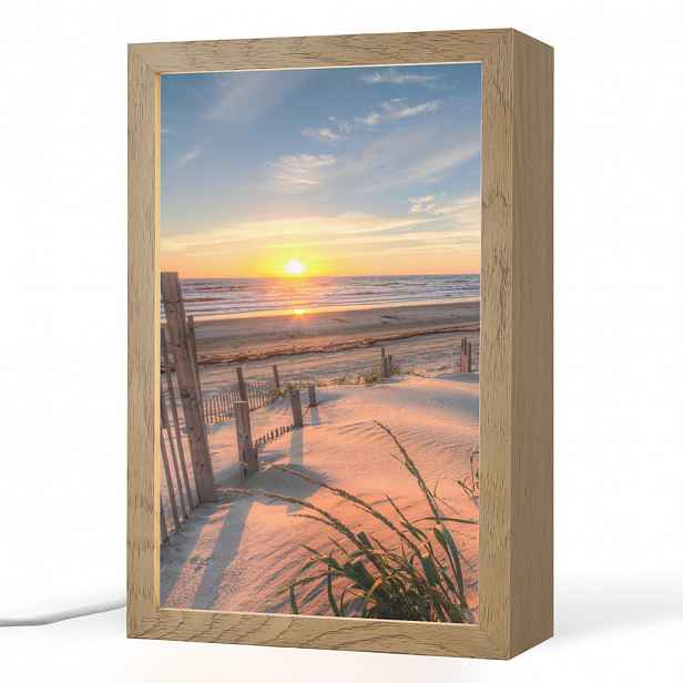 OnlyWow STOLNÍ LAMPA Pláž - Moře - Duna - Západ slunce - Krajina 20x30 cm
