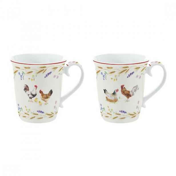 Sada 2 hrnků, porcelán, 275 ml, "Country Life" - Easy Life