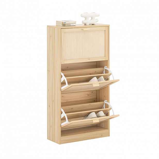 SoBuy BOTNÍK se třemi dveřmi Dřevo 24x59.99x118.01cm Funkční