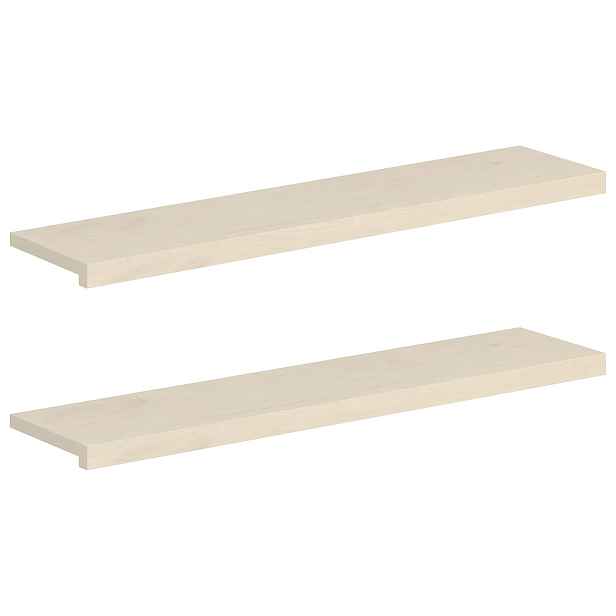vidaXL Schodové nášlapy 2 ks 110 x 30 x 2 cm Bílá Masivní dubové dřevo