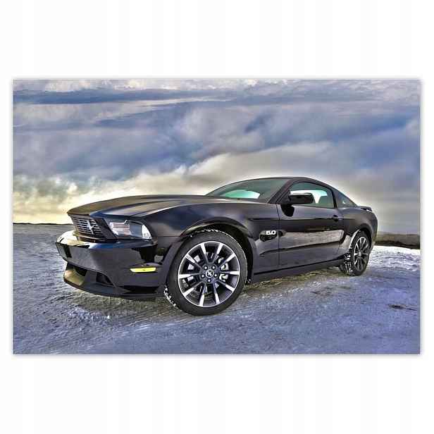 Fototapety 200x135 Ford Mustang na sněhu Auto Klasika Vyrobeno v Usa